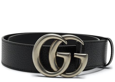 gucci men's leather belt with silvertone double-g buckle|Gucci Double G belt snake.